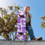 Add Your Own Custom Name Personalized Purple Skateboard<br><div class="desc">Add Your Own Custom Name Personalized Skateboard features your personalized name in modern purple typography on a simple white background. Personalize by editing the text in the text box provided. Give a custom made gift, personalized skateboard to your favorite skateboarder for Christmas, birthday or your BFF. Designed by ©Evco Studio...</div>