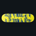 Add Your Own Custom Name Personalized Yellow Blue Skateboard<br><div class="desc">Add Your Own Custom Name Personalized Skateboard features your personalized name in modern blue typography on a simple yellow background. Personalize by editing the text in the text box provided. Give a custom made gift, personalized skateboard to your favorite skateboarder for Christmas, birthday or your BFF. Designed by ©Evco Studio...</div>