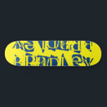 Add Your Own Custom Name Personalized Yellow Blue Skateboard<br><div class="desc">Add Your Own Custom Name Personalized Skateboard features your personalized name in modern blue typography on a simple yellow background. Personalize by editing the text in the text box provided. Give a custom made gift, personalized skateboard to your favorite skateboarder for Christmas, birthday or your BFF. Designed by ©Evco Studio...</div>
