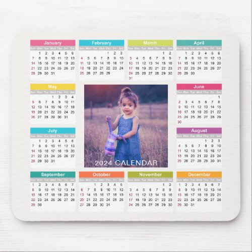 Add Your Own Custom Photo 2024 Calendar  Mousepad