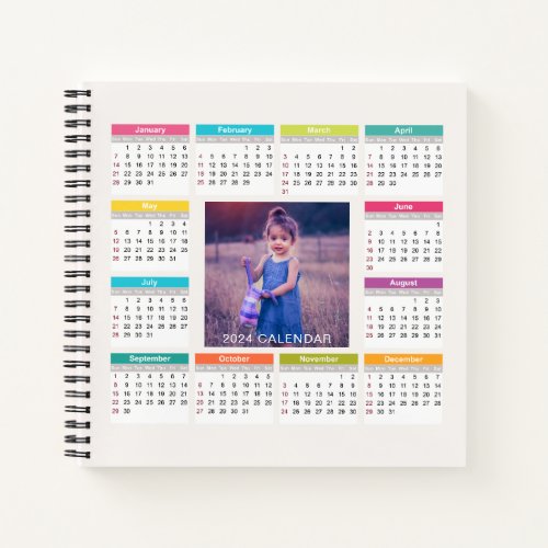 Add Your Own Custom Photo 2024 Calendar  Notebook