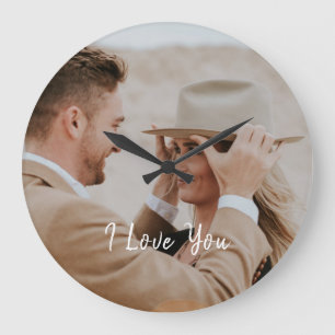 Add Your Own Custom Photo  Large Clock