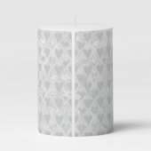 Add Your Own Custom Photo Love Hearts Silver Pillar Candle (Back)