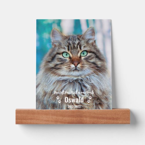 Add Your Own Custom Photo Pet Cat Memorial Picture Ledge