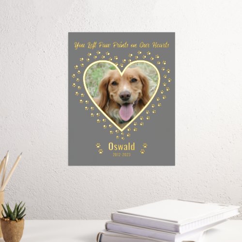 Add Your Own Custom Photo Pet Dog Memorial 8x10 Fo Foil Prints