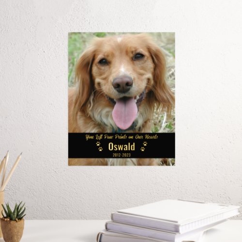 Add Your Own Custom Photo Pet Dog Memorial 8x10 Foil Prints