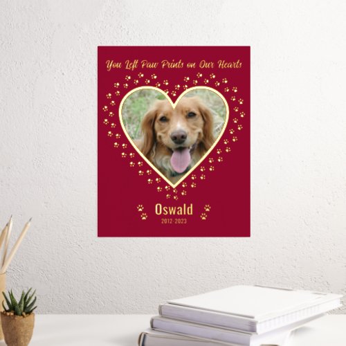 Add Your Own Custom Photo Pet Dog Memorial 8x10 Foil Prints