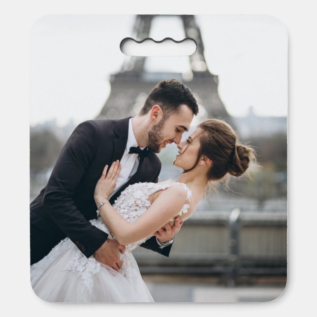Add Your Own Custom Photo | Wedding Seat Cushion (Front Vertical)