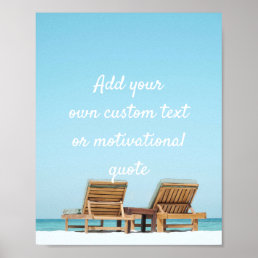 Add Your Own Custom Quote Poster - Beach Vibes