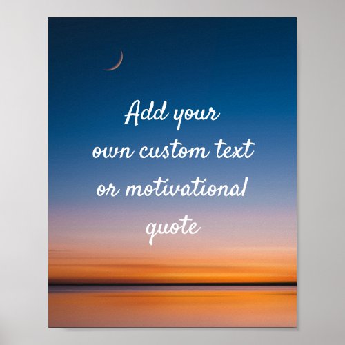 Add Your Own Custom Quote Poster _ Sunset Ocean