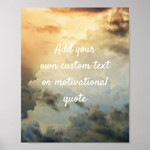 Add Your Own Custom Quote Poster _ Sunshine Clouds