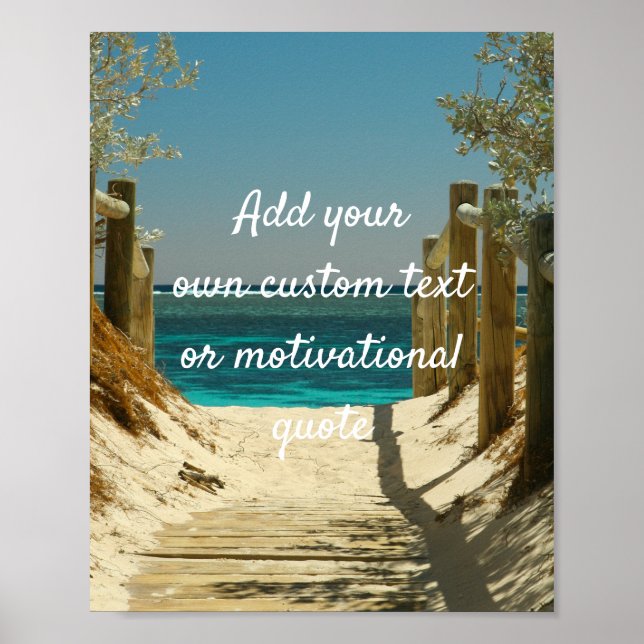 Add Your Own Custom Quote Poster - To The Beach (Front)