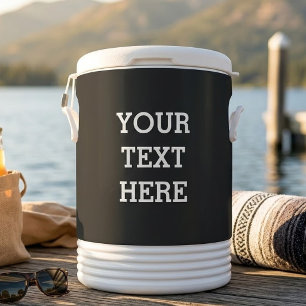 Add Your Own Custom Text Here Black and White Beverage Cooler