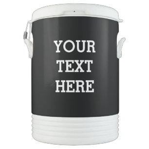 Add Your Own Custom Text Here Black and White Beverage Cooler