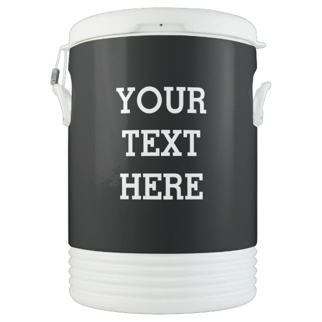Add Your Own Custom Text Here Black and White Beverage Cooler (Back)