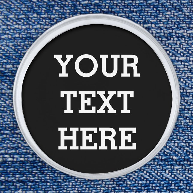 Add Your Own Custom Text Here Black and White Draw Lapel Pin (Creator Uploaded)