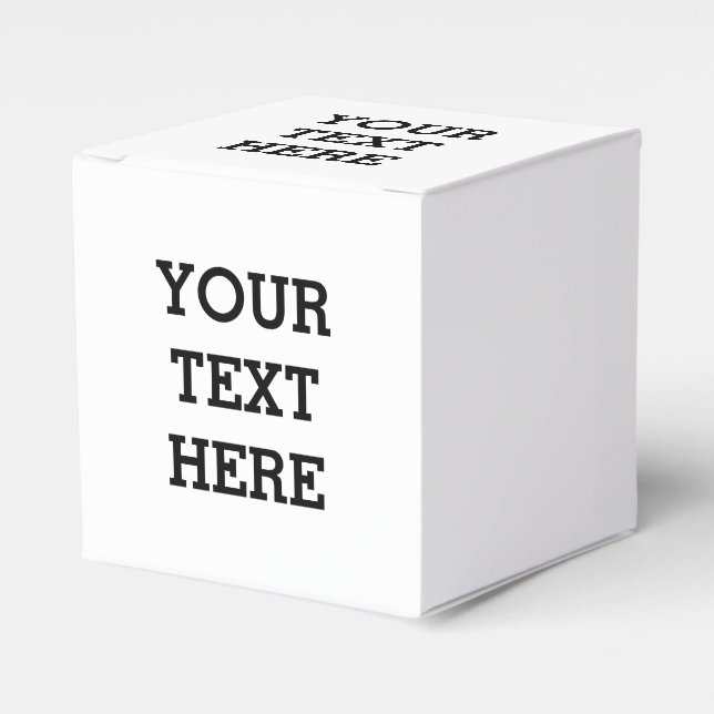 Add Your Own Custom Text Here Black and White Favor Boxes (Front Side)