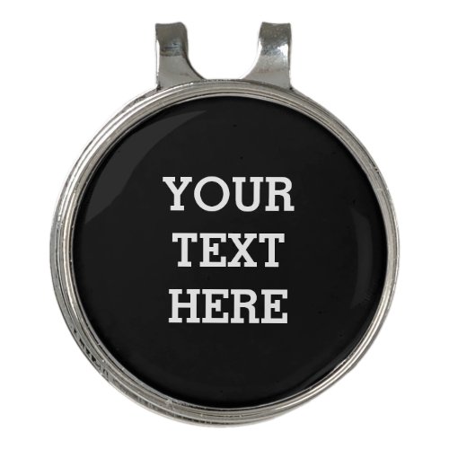 Add Your Own Custom Text Here Black and White Golf Hat Clip