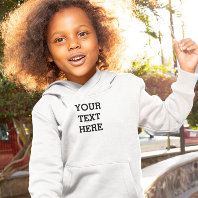 Add Your Own Custom Text Here Black and White Hoodie (Creator Uploaded)