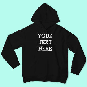 Add Your Own Custom Text Here Black and White Hoodie