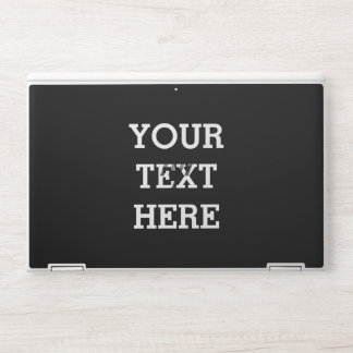 Add Your Own Custom Text Here Black and White HP Laptop Skin