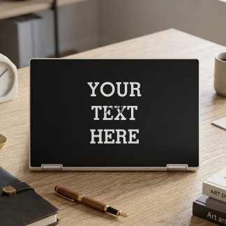 Add Your Own Custom Text Here Black and White HP Laptop Skin