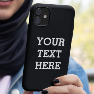 Add Your Own Custom Text Here Black and White iPhone 12 Mini Case