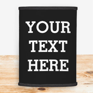 Add Your Own Custom Text Here Black and White Lamp Shade