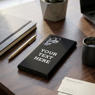 Add Your Own Custom Text Here Black and White Samsung Galaxy S22 Ultra Case