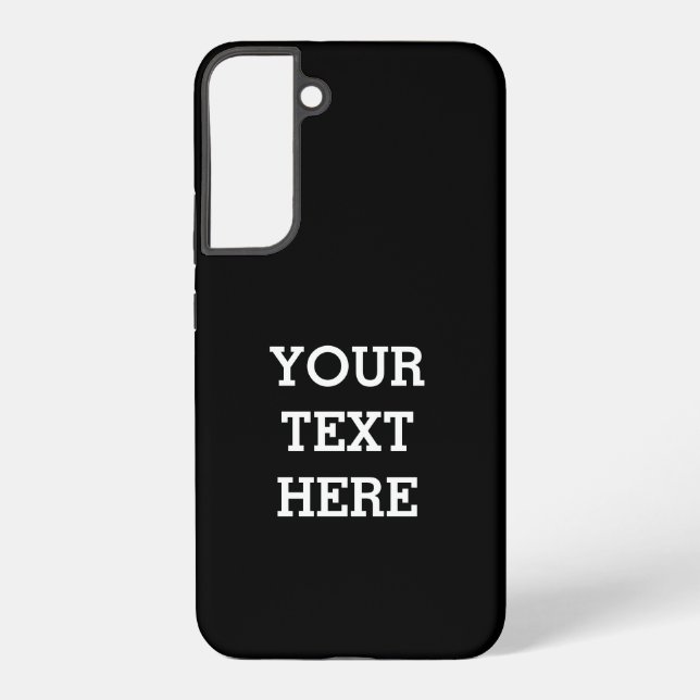 Add Your Own Custom Text Here Black and White Samsung Galaxy Case (Back)