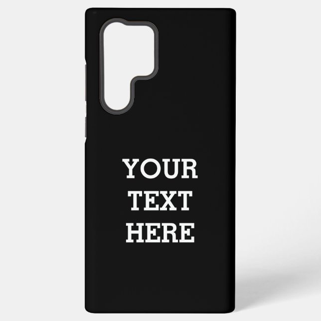Add Your Own Custom Text Here Black and White Samsung Galaxy Case (Back)