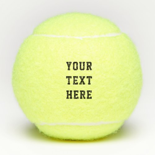 Add Your Own Custom Text Here Black and White Tennis Balls