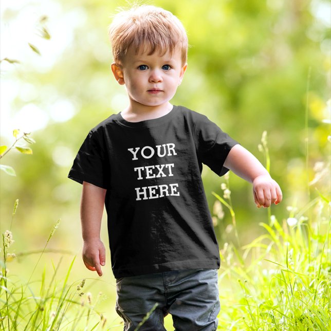 Add Your Own Custom Text Here Black and White Toddler T-shirt (Creator Uploaded)