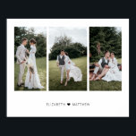 Add Your Own Customized 3 Photo Collage Poster<br><div class="desc">Modern and elegant design printed Add Your Own Customized 3 Photo Collage Poster that can be customized with your text. Check out the Graphic Art Design store for other products that match this design!</div>