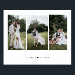 Add Your Own Customized 3 Photo Collage Poster<br><div class="desc">Modern and elegant design printed Add Your Own Customized 3 Photo Collage Poster that can be customized with your text. Check out the Graphic Art Design store for other products that match this design!</div>