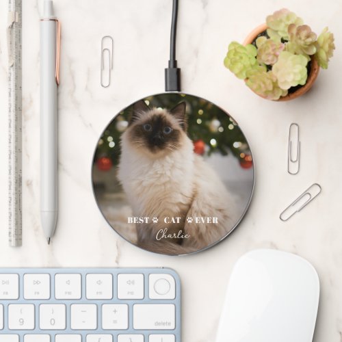 Add Your Own Customized Cat or Dog Photo and Name Wireless Charger