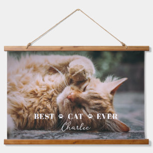 Add Your Own Customized Dog or Cat Photo and Name Hanging Tapestry