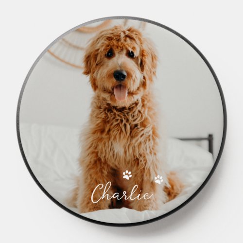 Add Your Own Customized Dog or Pet Photo and Name PopSocket