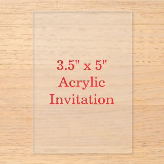Add Your Own Design Acrylic Rsvp Card