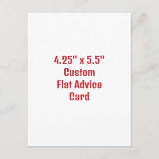 Add Your Own Design Flat Advice Card