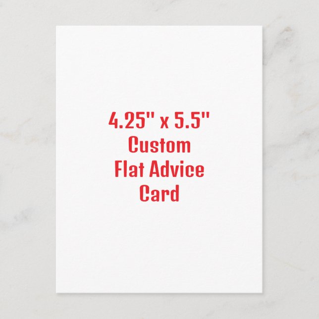 Add Your Own Design Flat Advice Card (Front)