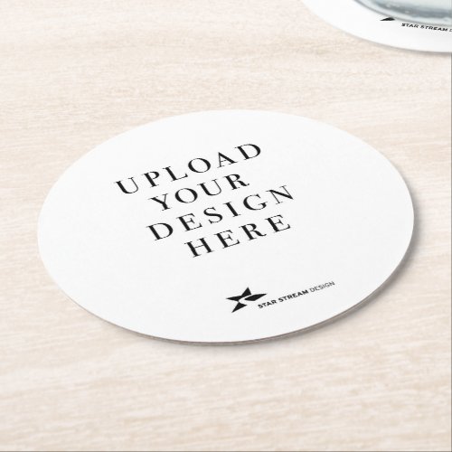 Add Your Own Design Round Paper Coaster