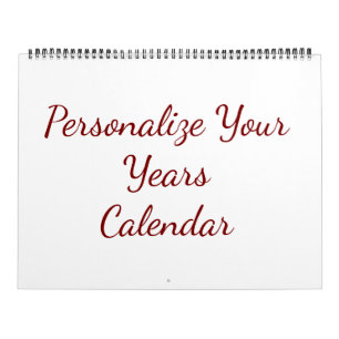 Add Your Own Design Two Page custom Large Calendar