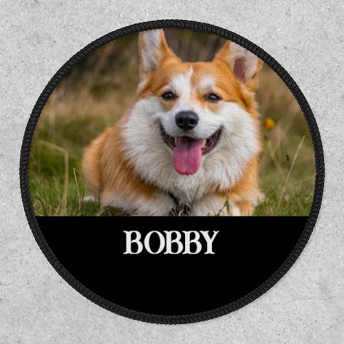 Add your own dog photo and name patch