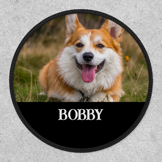 Add your own dog photo and name patch (Front)