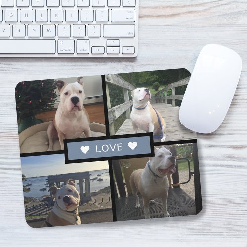 Add Your Own Dog Photo Collage Mouse Pad