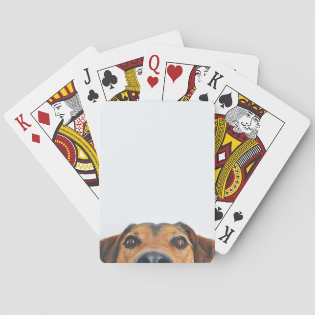 Add Your Own Dog Photo Funny dog Poker Cards (Back)