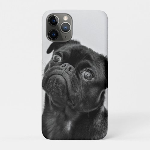 Add Your Own Dog Photo Travel  funny pug  iPhone 11 Pro Case