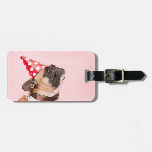 Add Your Own Dog Photo Travel  funny pug Luggage Tag