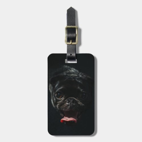 Add Your Own Dog Photo Travel  funny pug Luggage Tag